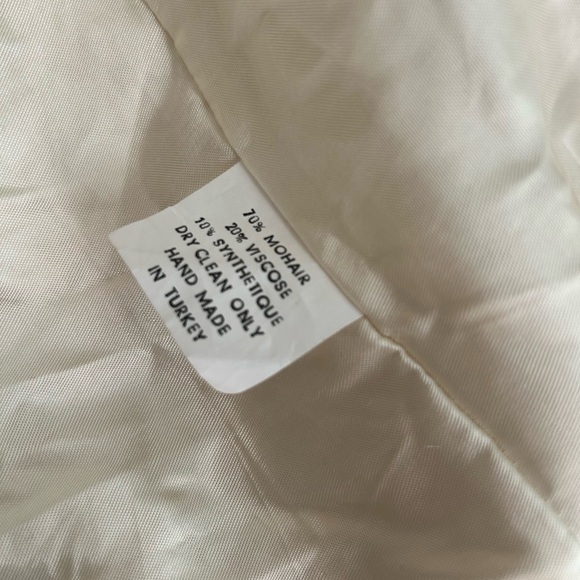 Vintage Boho Mohair Cream Cardigan with Floral Accents One Size - Picture 9 of 14